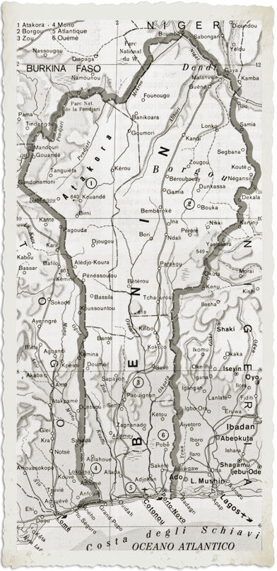 cartina geografica benin 