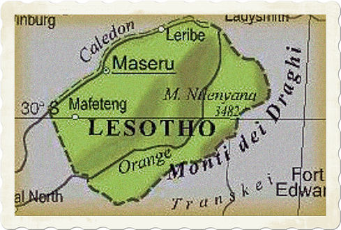 cartina lesotho