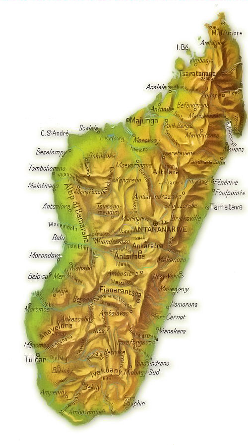 cartina fisica madagascar