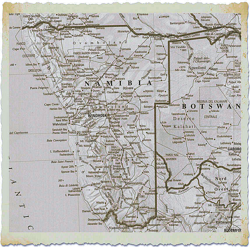 cartina geografica namibia