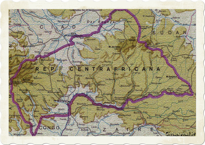 cartina camerun fisica