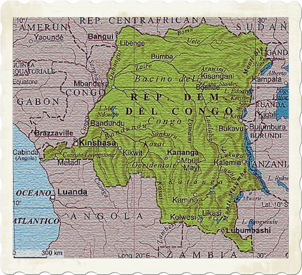 cartina repubblica democratica del congo