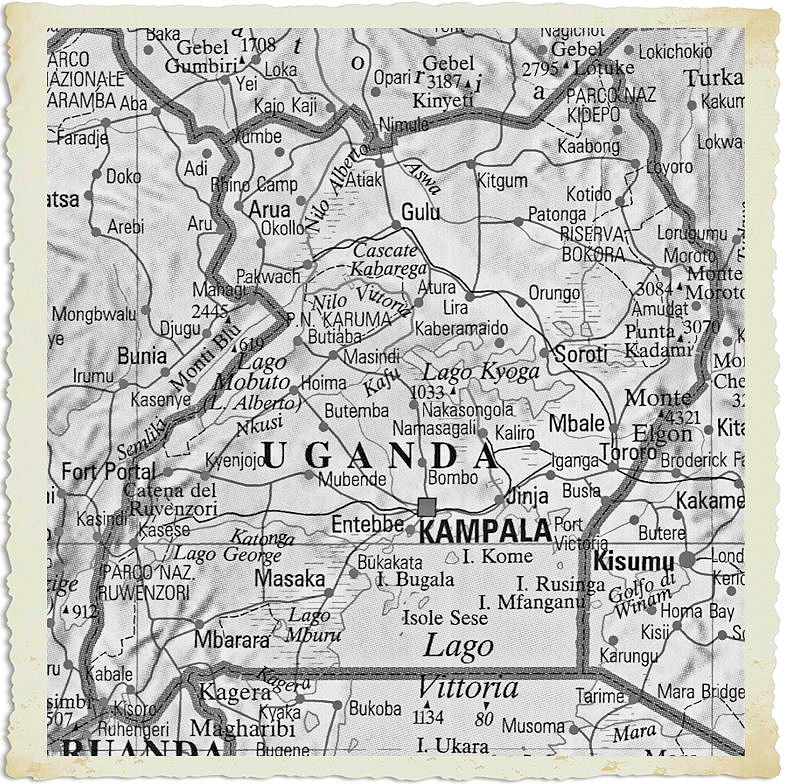 cartina geografica Uganda