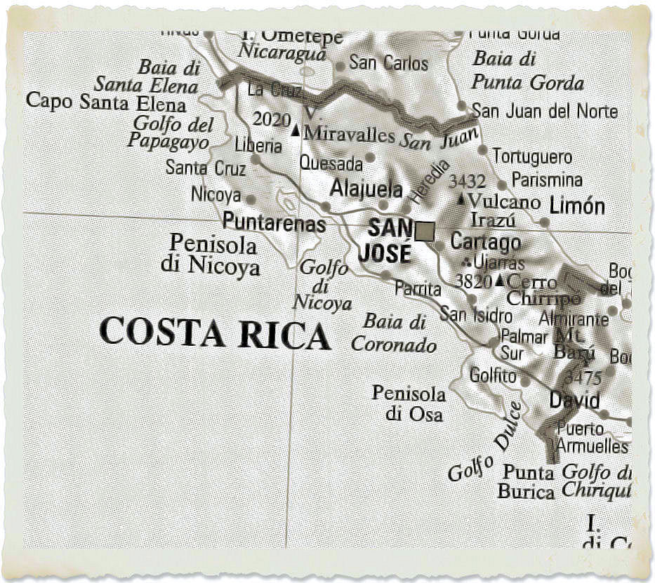 cartina geografica costa rica