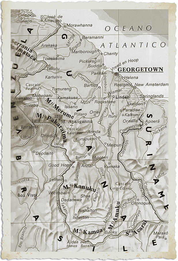 cartina geografica guyana