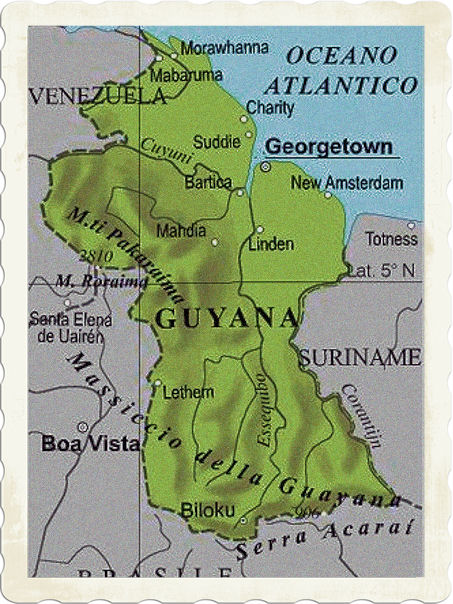 cartina guyana