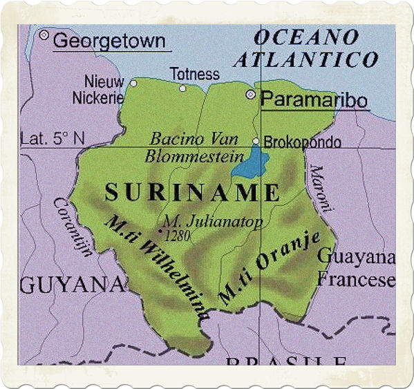 cartina suriname