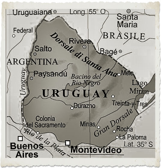 cartina uruguay