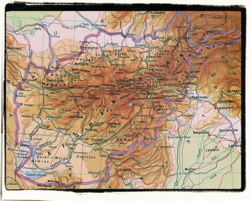 cartina fisica afghanistan