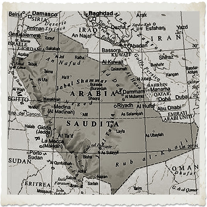 cartina arabia saudita