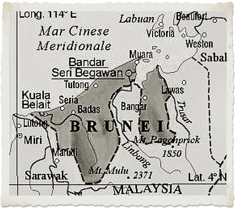 cartina brunei