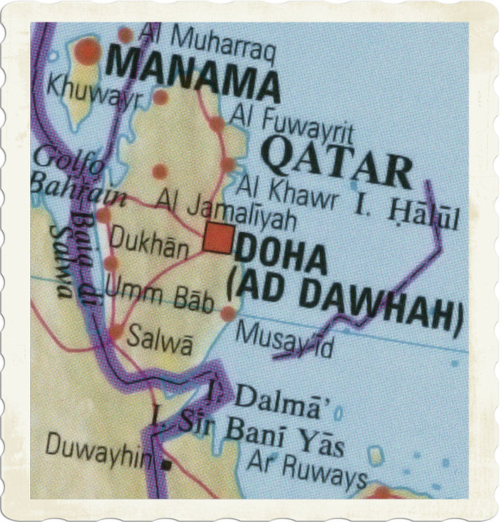 cartina geografica qatar