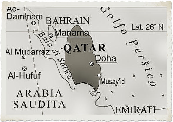 cartina qatar