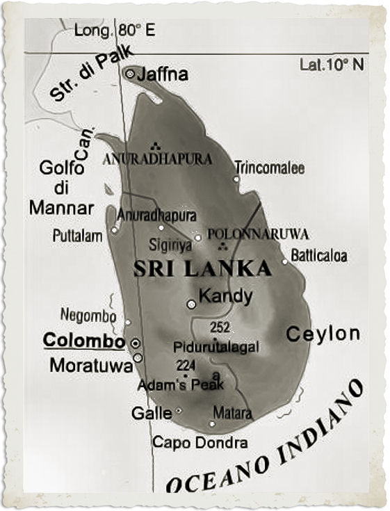 cartina sri lanka