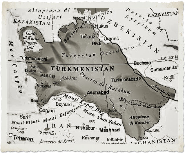 cartina turkmenistan