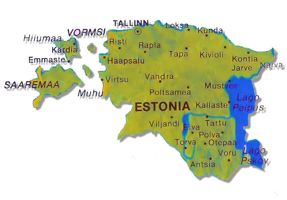 cartina fisica estonia