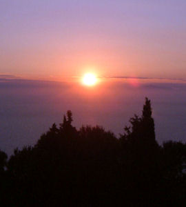 tramonto sull'isola del giglio