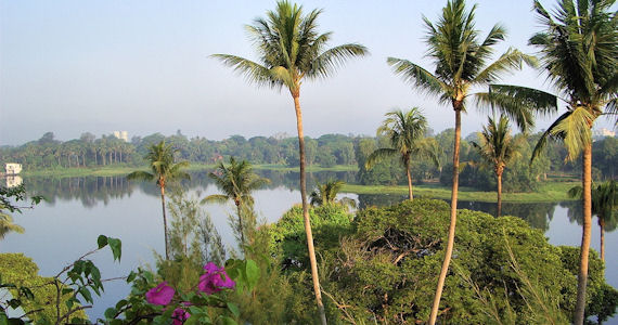 panorama lago inya yangon