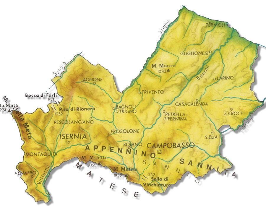 cartina fisica molise