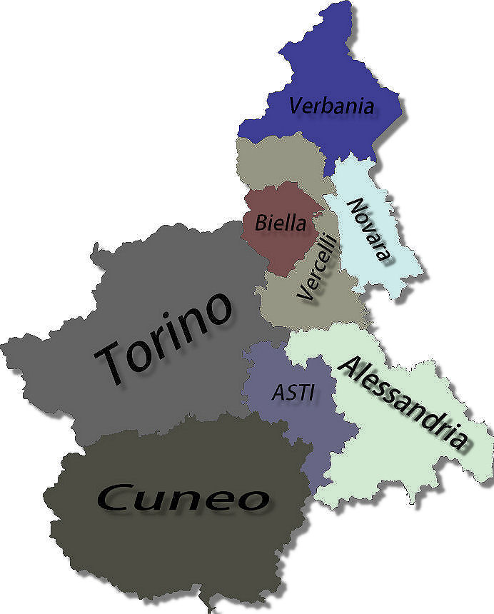 cartina politica piemonte