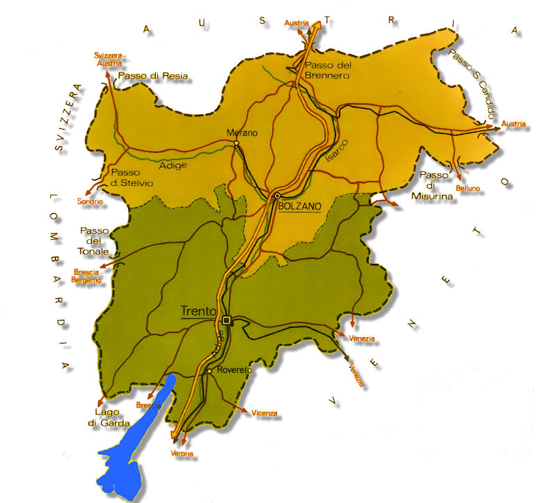 cartina politica trentino alto adige