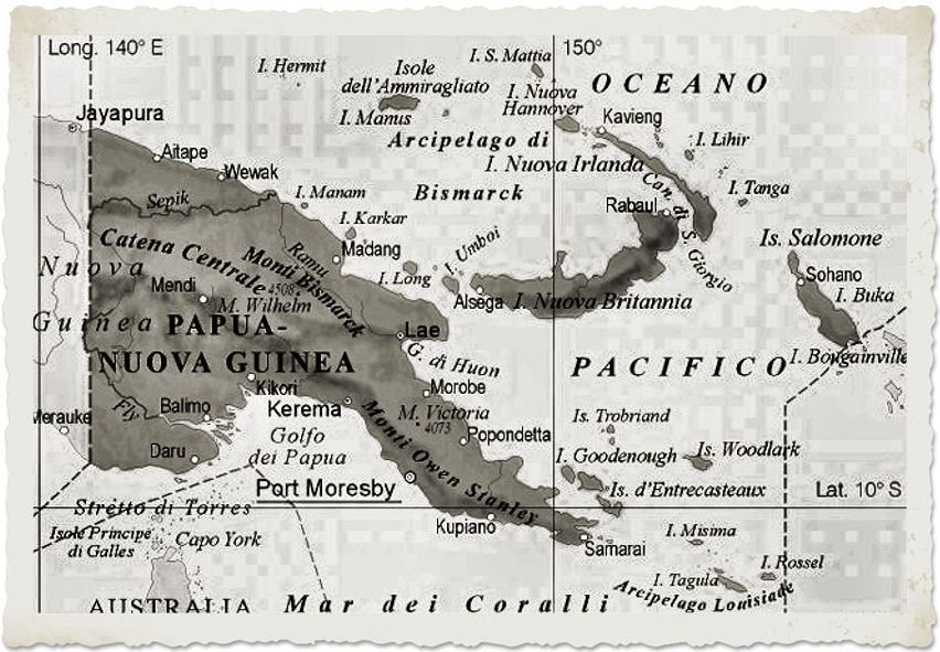 cartina papua nuova guinea